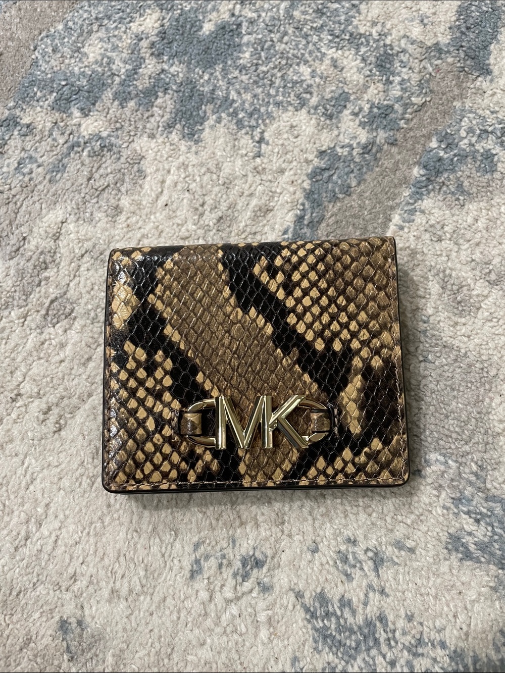 Michael Kors Large Soho Chain Shoulder Bag Rattan Straw/Snake, Wallet Set NWT - Picture 11 of 15
